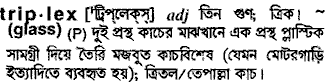 Triplex in Bangla Academy Dictionary
