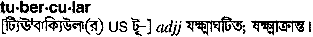 Tubercular in Bangla Academy Dictionary