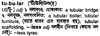 Tubular in Bangla Academy Dictionary