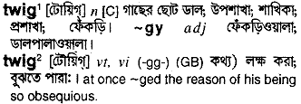 Twig in Bangla Academy Dictionary