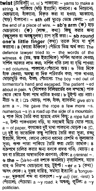 Twist in Bangla Academy Dictionary