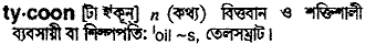 Tycoon in Bangla Academy Dictionary