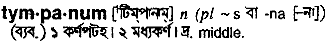 Tympanum in Bangla Academy Dictionary