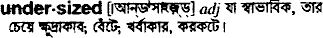 Undersized in Bangla Academy Dictionary