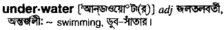 Underwater in Bangla Academy Dictionary