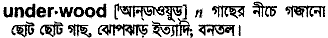 Underwood in Bangla Academy Dictionary