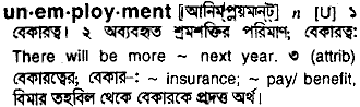 Unemployment in Bangla Academy Dictionary