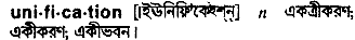 Unification in Bangla Academy Dictionary