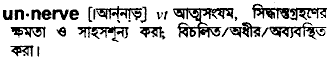 Unnerve in Bangla Academy Dictionary