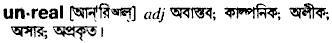Unreal in Bangla Academy Dictionary
