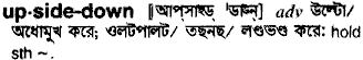 Upside-down in Bangla Academy Dictionary