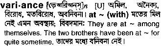 Variance in Bangla Academy Dictionary