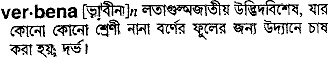 Verbena in Bangla Academy Dictionary