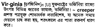 Virginia in Bangla Academy Dictionary