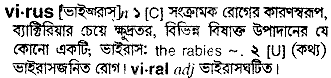 Virus in Bangla Academy Dictionary