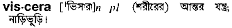 Viscera in Bangla Academy Dictionary