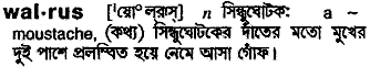 Walrus in Bangla Academy Dictionary
