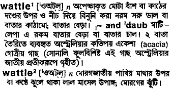 Wattle in Bangla Academy Dictionary