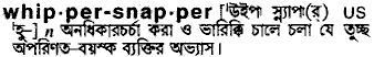 Whippersnapper in Bangla Academy Dictionary