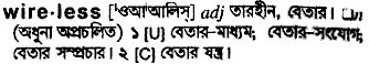Wireless in Bangla Academy Dictionary