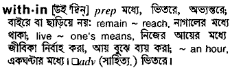 Within in Bangla Academy Dictionary