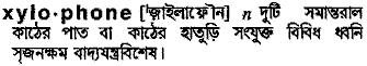 Xylophone in Bangla Academy Dictionary