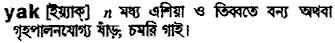 Yak in Bangla Academy Dictionary